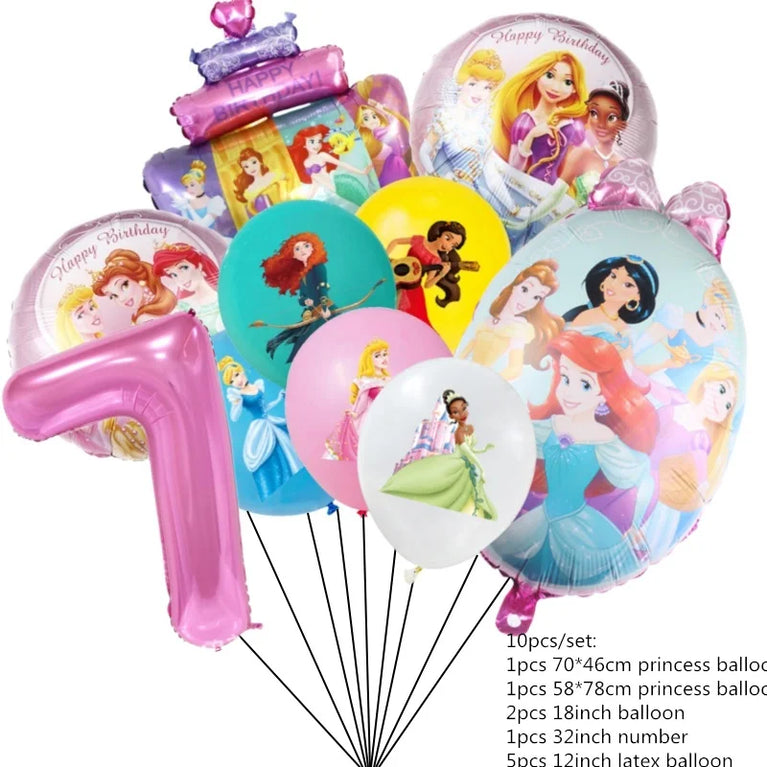 Princess Six Theme Party Disposable Tableware Set Girls Birthday