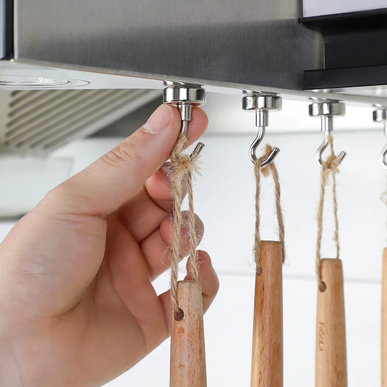 20PCS Strong Magnetic Hooks Multi-Purpose Storage Hooks Home Kitchen Bar Storage Hooks Key Storage Hooks Bathroom Hangers