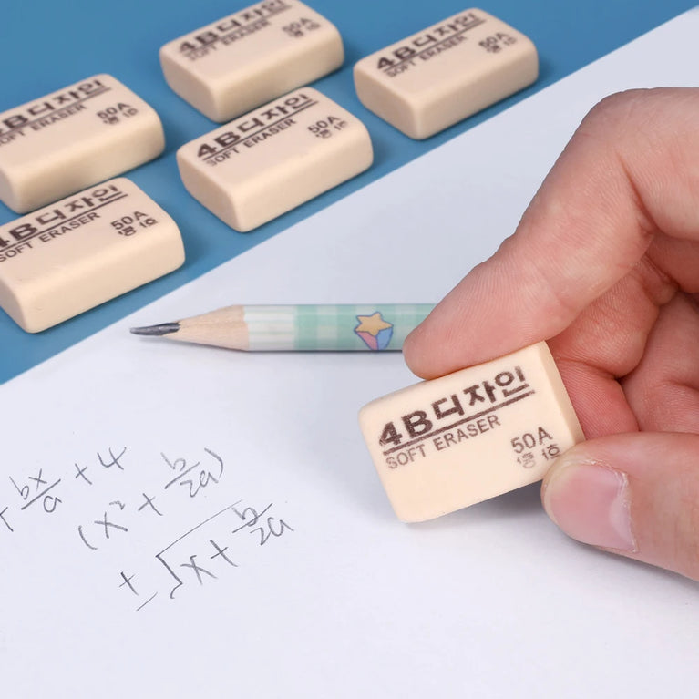 4B Professional Soft Rubber Eraser | High-Efficiency Art & Writing Correction