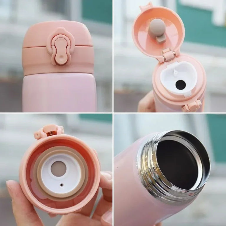 500ml Gradient Stainless Steel Insulated Water Bottle Flip Lid