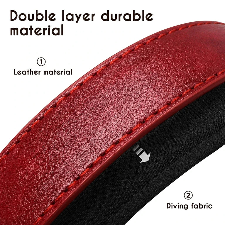 Personalized Leather Dog Collar | Padded ID Nameplate Collar