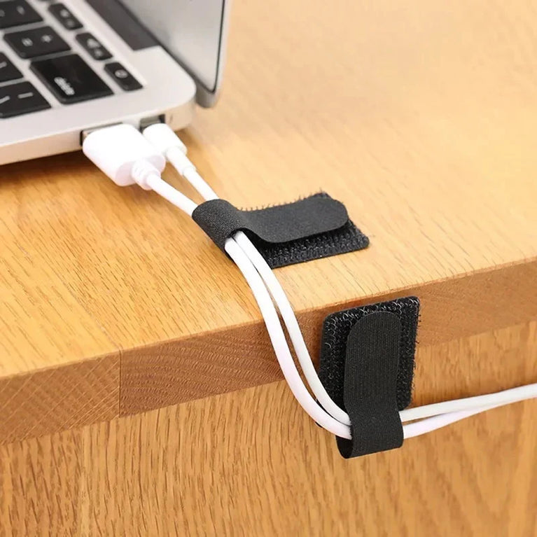 10 Pcs Reusable Cable Organizer Self Adhesive Wire Cable Tie Straps