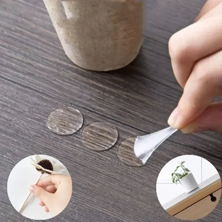 Strong Acrylic Double-Sided Adhesive Dots | 100pcs Reusable Mounting Tape