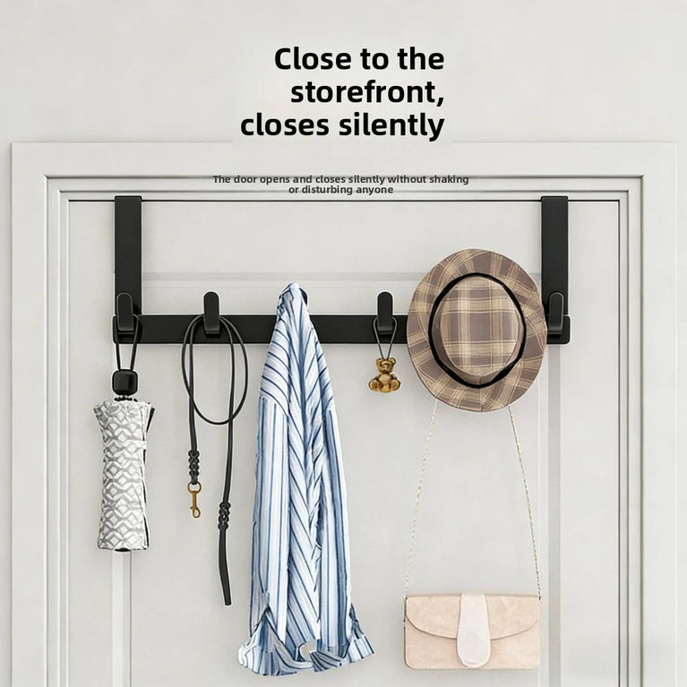 1/3pcs No Drill Over The Door Hooks Wrought Iron Hanger Rack Multipurpose Organizer for Hats Bags Clothes Bathroom Home Storage