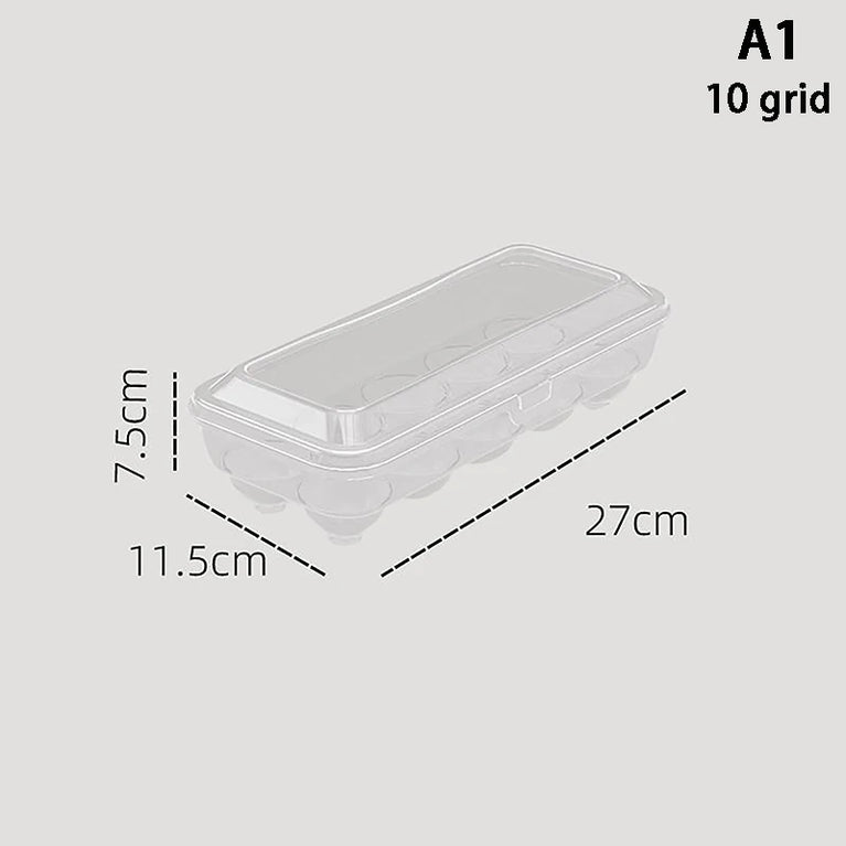 10/15 Grids Transparent Plastic Egg Storage Box Refrigerator Organizer Container