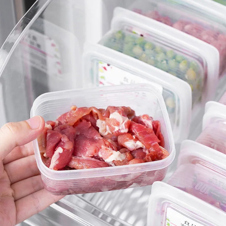Fresh Keeping Food Storage Box with Lid Refrigerator Organizer Containers Set