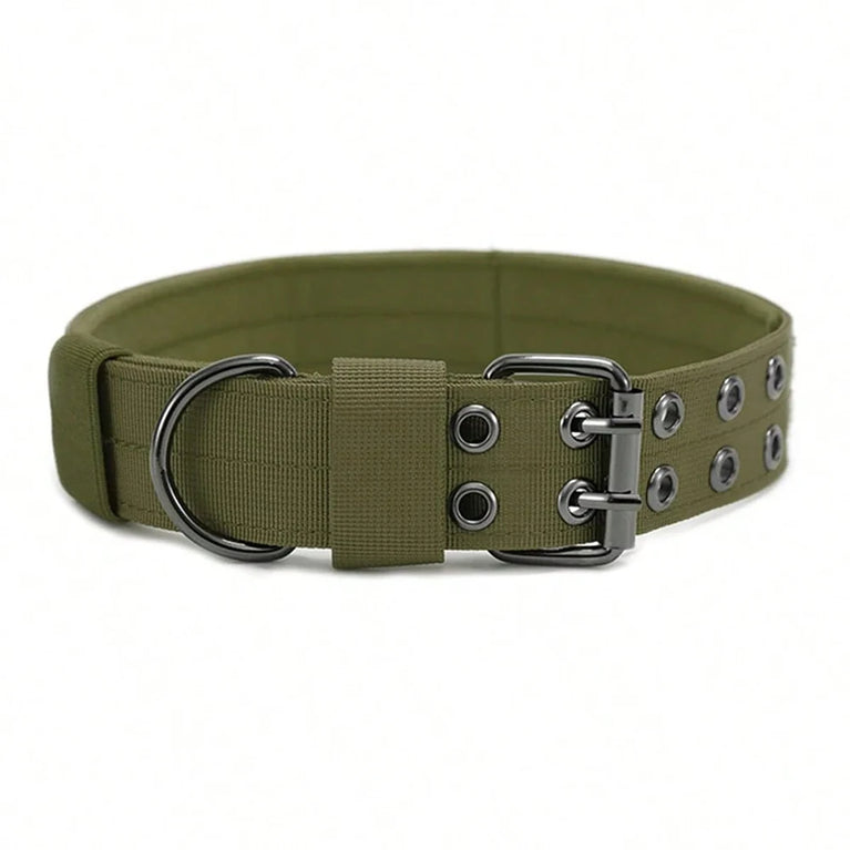 Comfortable Military Tactical Dog Collars Nylon Buckle Set Adjustable