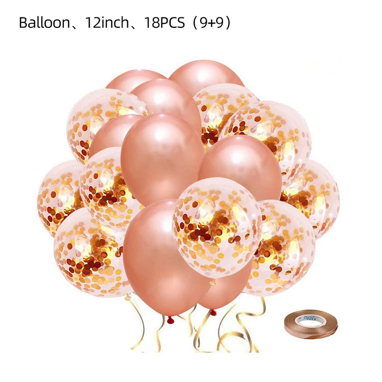 Rose Gold Theme Party Disposable Tableware Set Wedding Birthday Decor