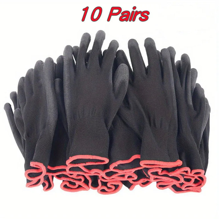 Durable Gardening Gloves Anti Slip Safety Work Gloves 10 Pairs