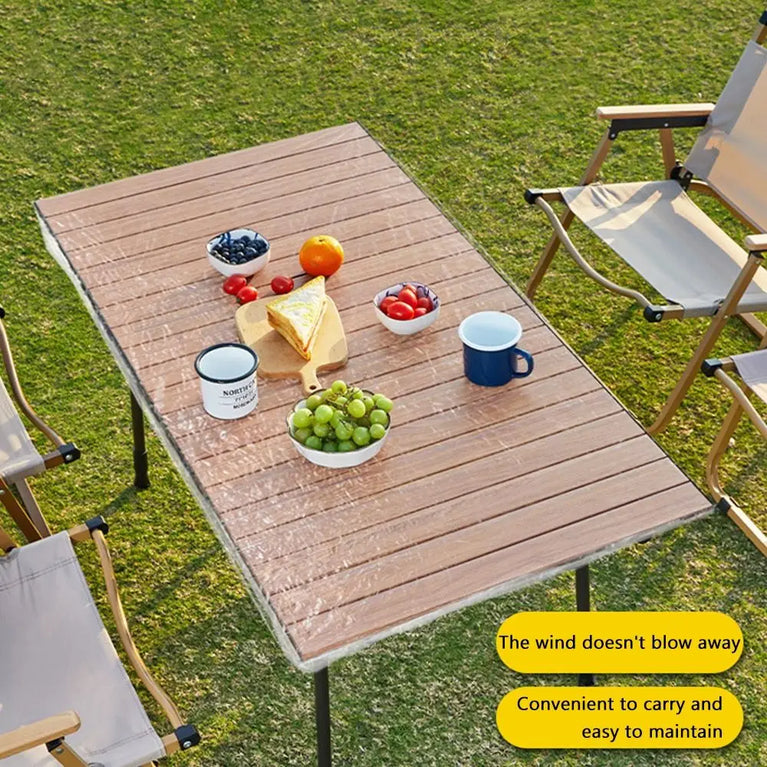 10Pcs Plastic Disposable Tablecloth Elastic Edged Waterproof Table Cover Camping Outdoor