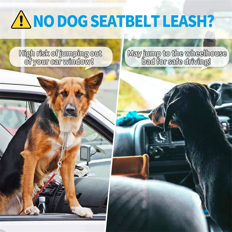 Adjustable Reflective Dog Car Seat Belt Harness With Lights Safety Travel Belt