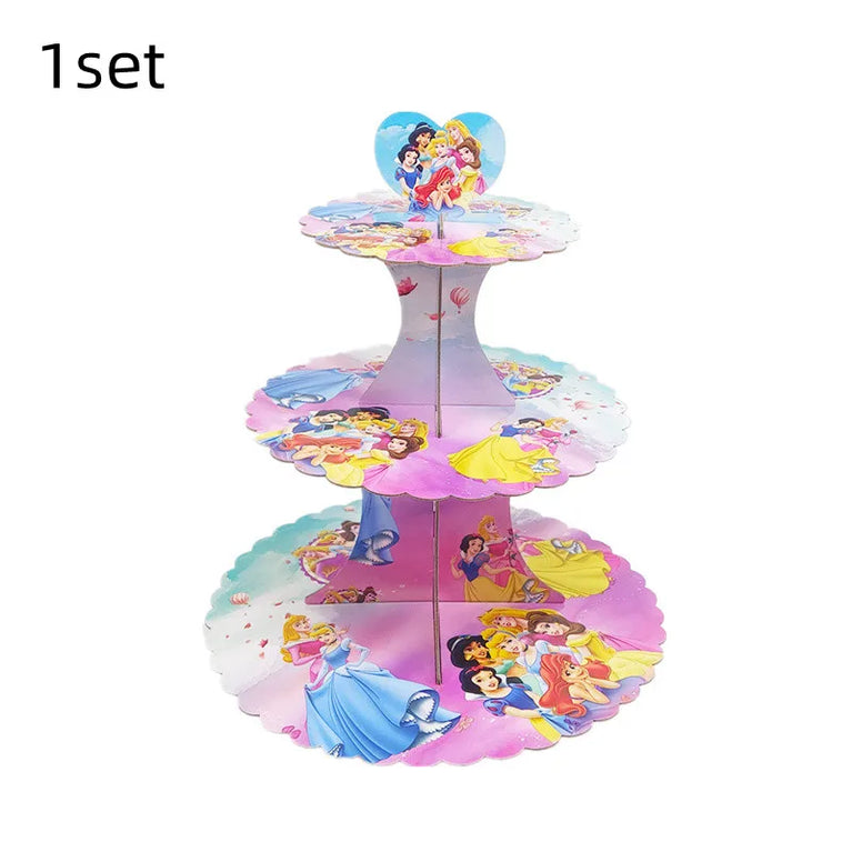 Princess Six Theme Party Disposable Tableware Set Girls Birthday