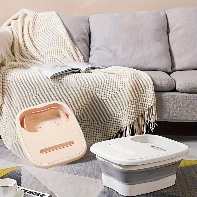 Portable Foldable Foot Bath Tub | Space-Saving Adult Foot Soak & Massage Basin