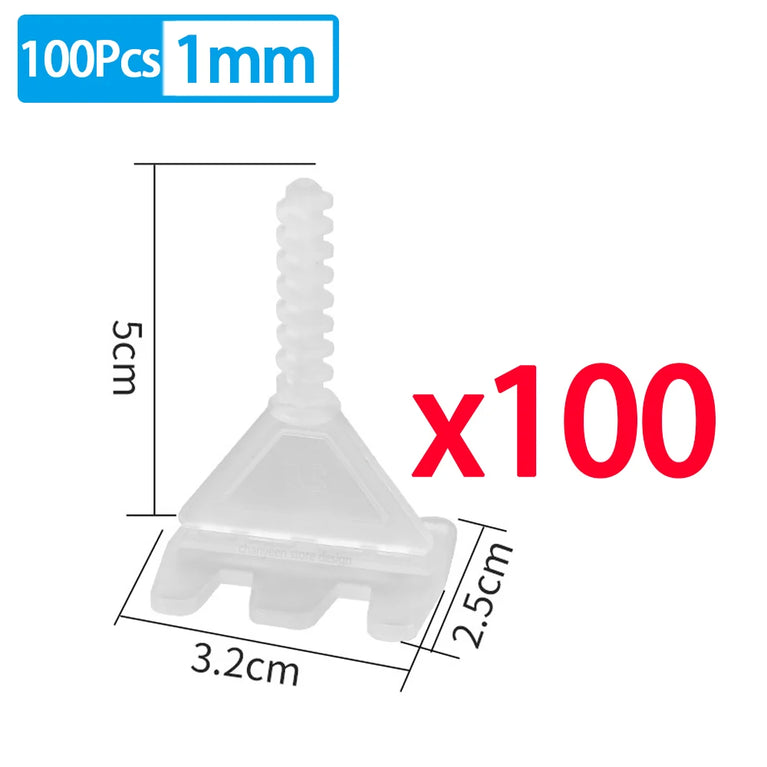 Professional Tile Leveling System Clips | Wall & Floor Flat Alignment Spacers