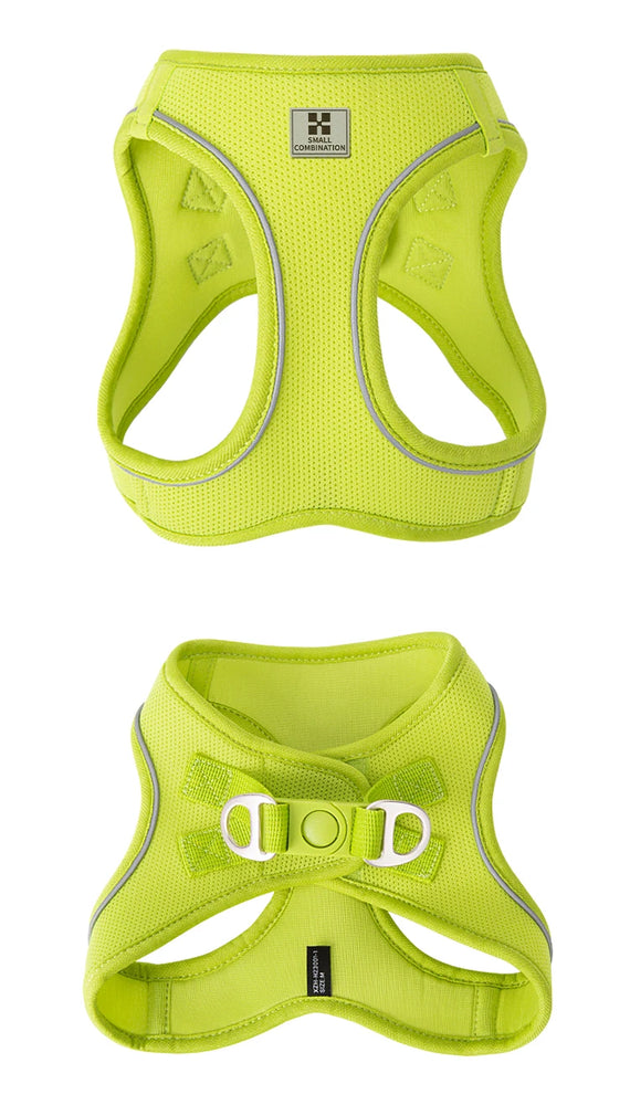 Adjustable Reflective Dog Harness Leash Set Step-In Soft Air Mesh Vest