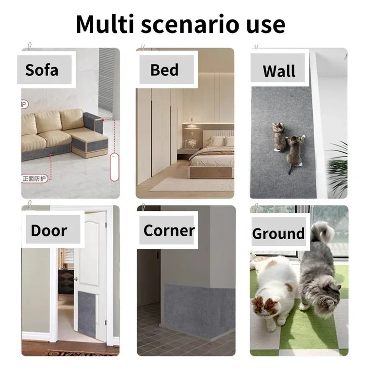 Trimmable Cat Scratching Mat Sofa Protector Cat Scratch Carpet Self Adhesive Cat Furniture Guard