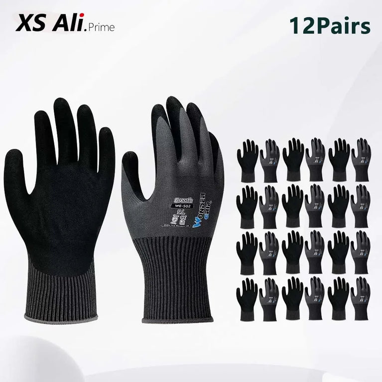Nitrile Coated Gardening Gloves Breathable Grip Work Protection