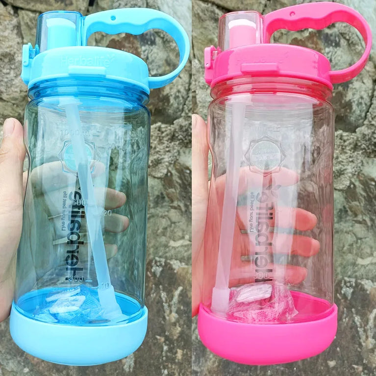 1000ML Straw Sports Waterbottle Tritan Gym Hiking Fitness Bottle