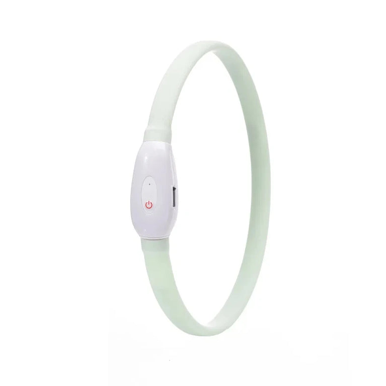 USB Rechargeable LED Glowing Dog Collar 9 Flashing Modes Adjustable