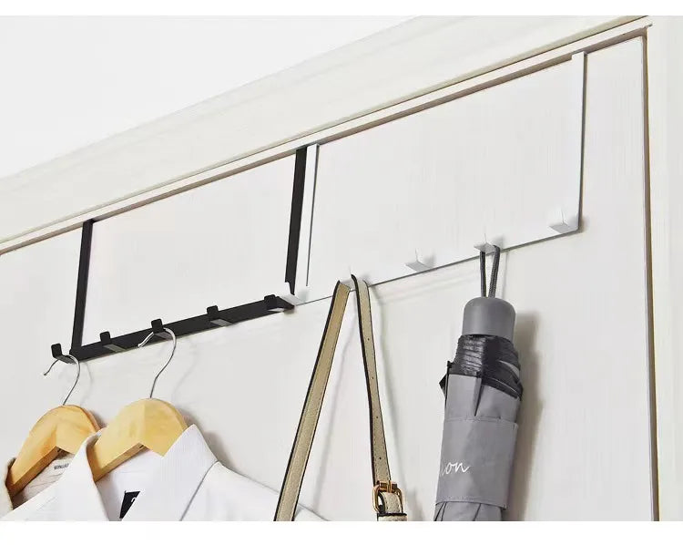 1/3pcs No Drill Over The Door Hooks Wrought Iron Hanger Rack Multipurpose Organizer for Hats Bags Clothes Bathroom Home Storage