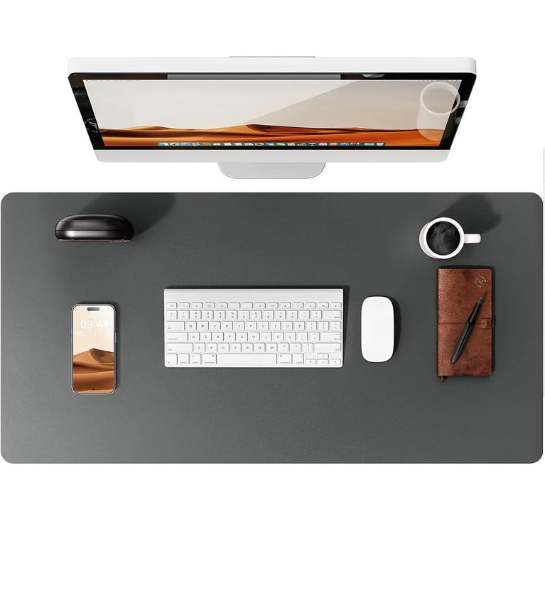 Professional Leather Desk Pad | Large Non-Slip Mouse Pad & Desk Protector
