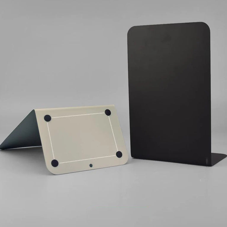 Simple Metal Bookends | 2-Piece Heavy-Duty Non-Slip Desktop Organiser
