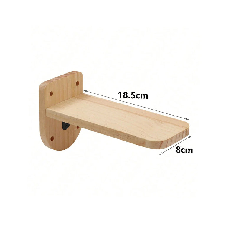 Wall-Mounted Cat Hammock & Climbing Set | Space-Saving Wood Furniture