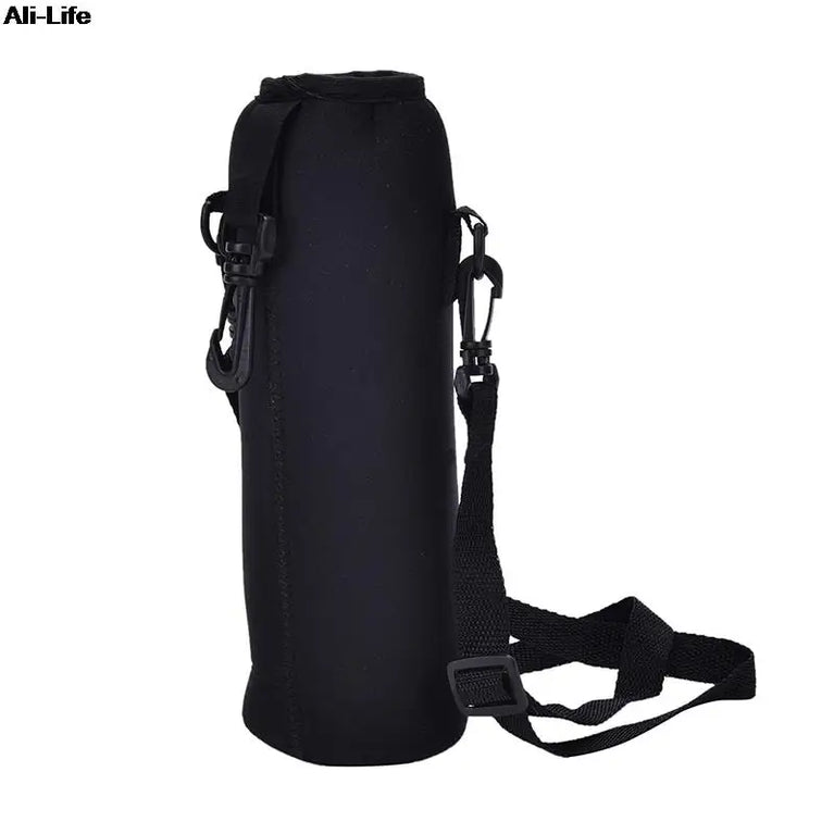 1000ML Neoprene Water Bottle Carrier Bag With Shoulder Strap Insulated Bottle Cover Pouch Holder Travel Outdoor Sport Sleeve
