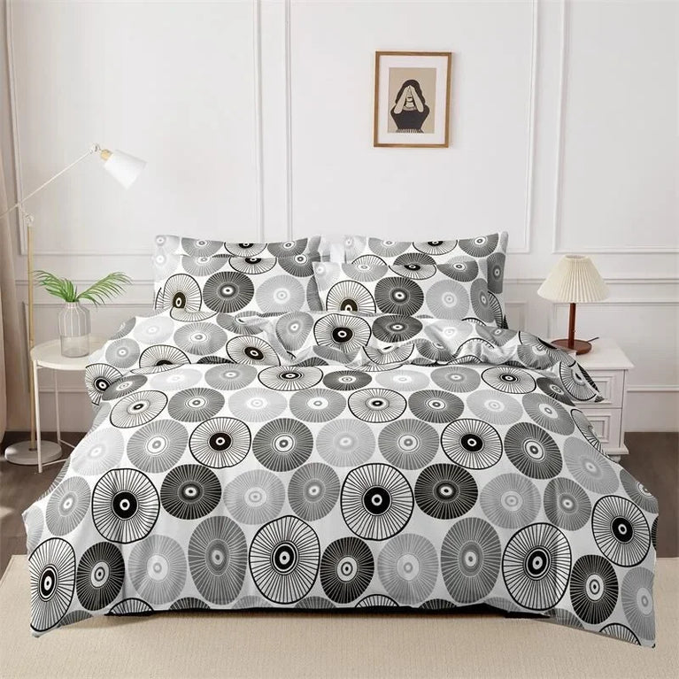3-Piece Printed Brushed Duvet Cover Set | Soft & Breathable Bedding Collection