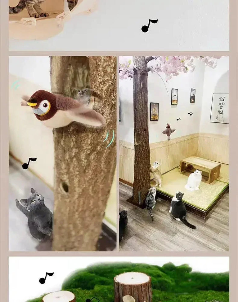 Remote Control Fluttering Bird Cat Toy Interactive Electric Fun