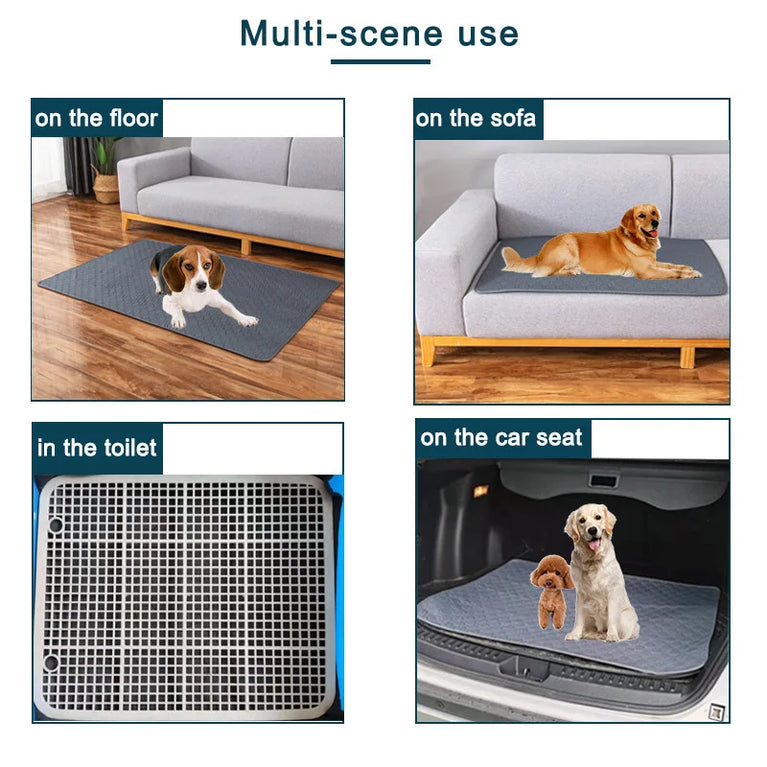 Washable Reusable Dog Pee Pad | 4-Layer Ultra Absorbent Mat