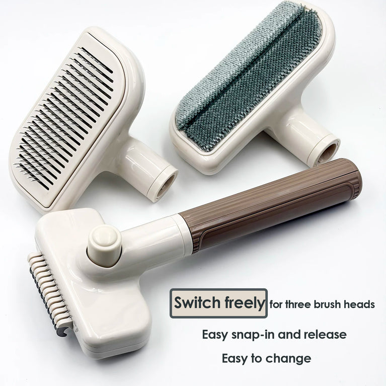 3-in-1 Multifunctional Pet Comb Cat Grooming Brush Hair Removal Tool