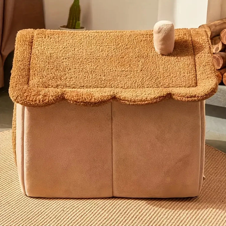 Foldable Removable Washable Pet House Cave Sofa Cat Bed for Small Pets