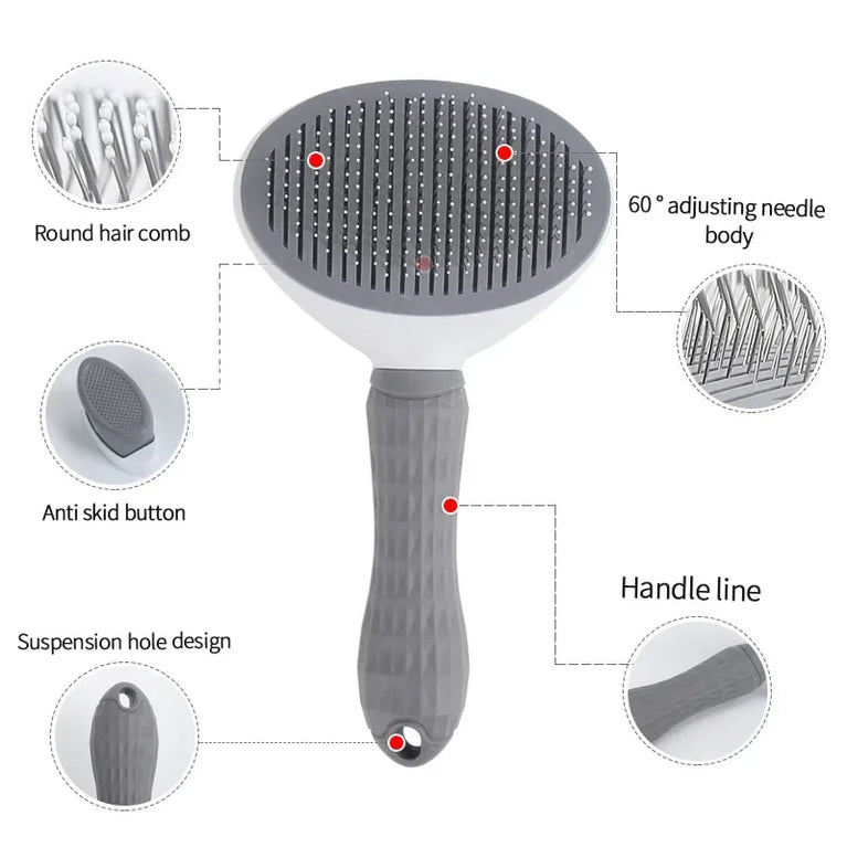 Stainless Steel Pet Hair Remover Brush Professional Deshedding Grooming Tool