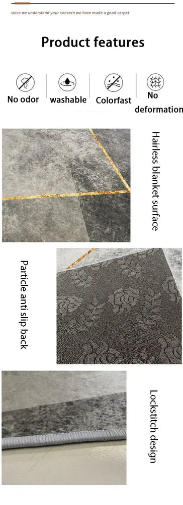 Large Geometric Non-Slip Washable Area Rugs for Modern Living