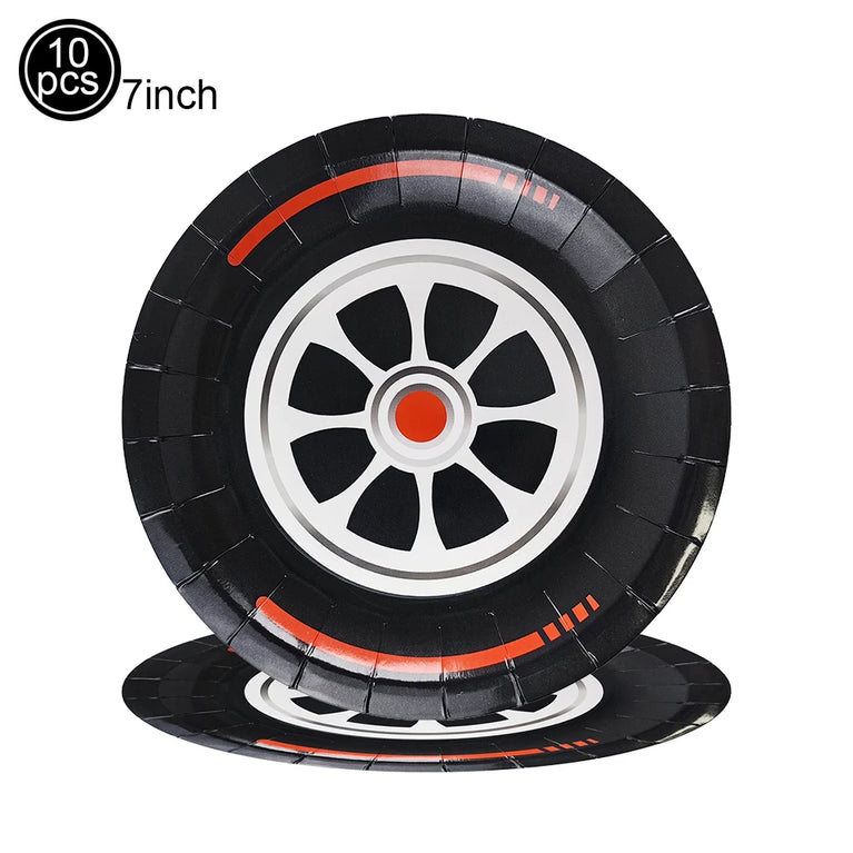 Racing Car Birthday Party Tableware Set Plates Napkins Kids Theme