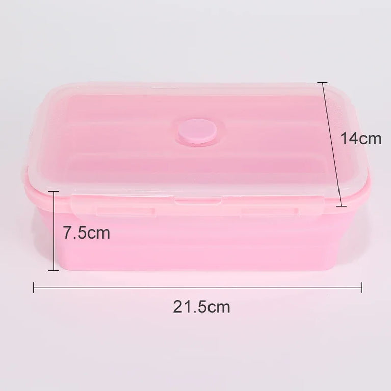 Collapsible Silicone Food Storage Containers with Lids Leakproof