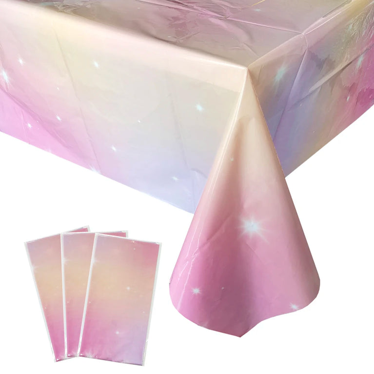 Rainbow Birthday Disposable Tableware Gold Dot Party Set Plates Cups Napkins