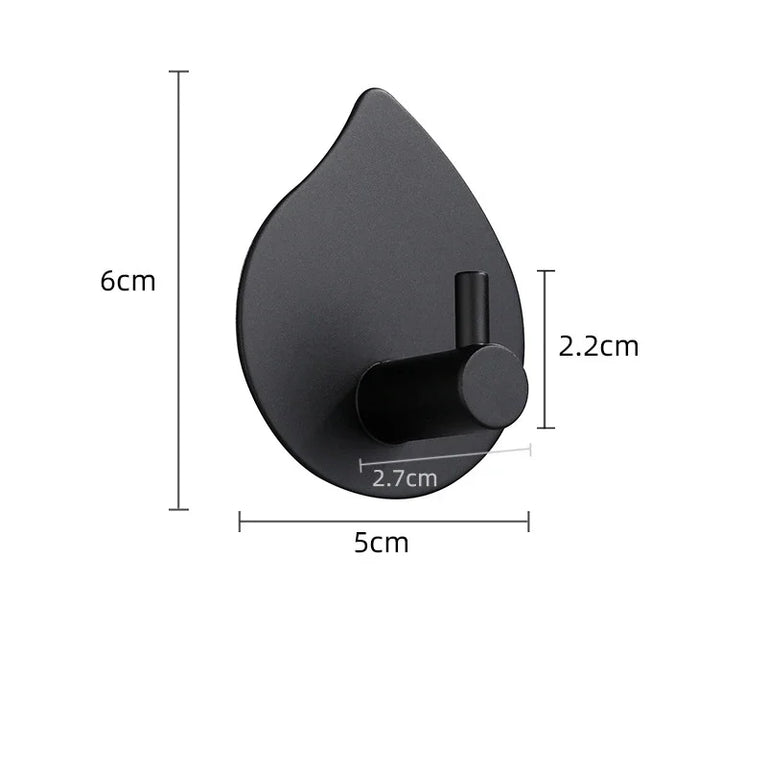 Self Adhesive Wall Hook Stainless Steel Towel Rack Bathroom Hardware Shelf Robe Hooks Hanger Shower Shelf Hanging Accessories