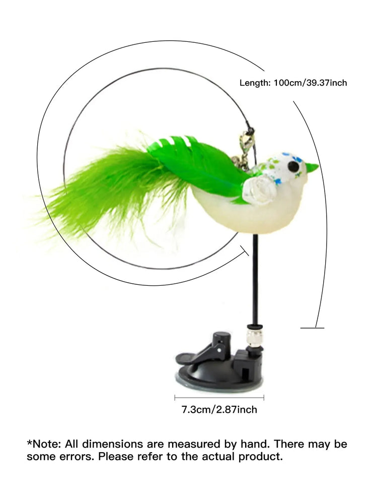 Cat Interactive Toy Simulate Bird Feather Bell Funny Cat Toy