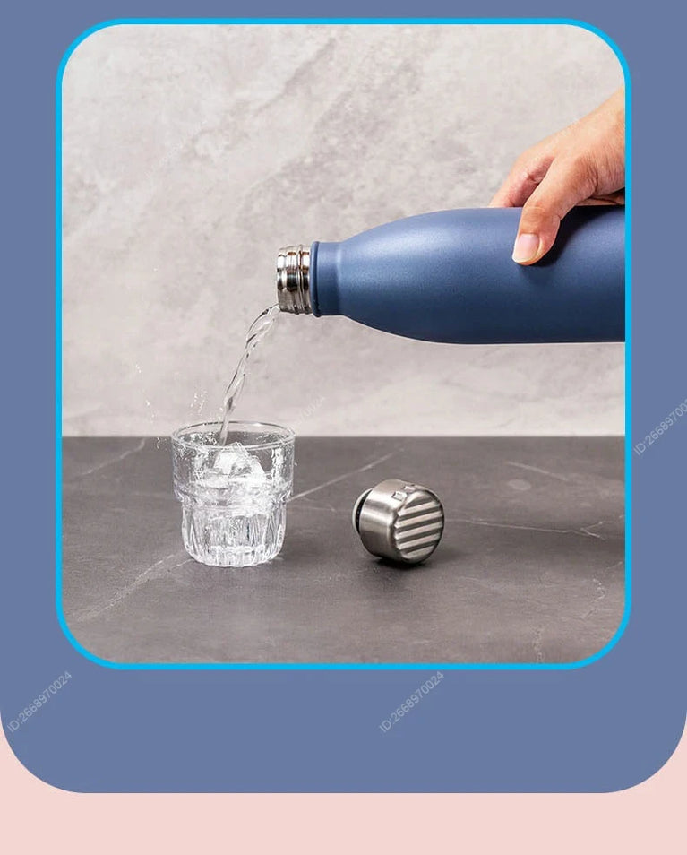 750ml Vacuum Insulated Stainless Steel Cola-Shaped Water Bottle Flask