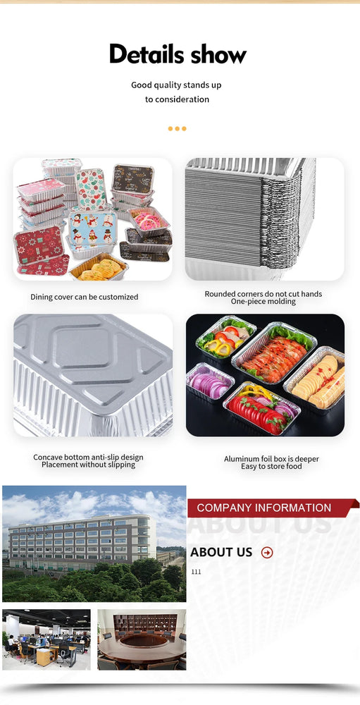 20Pcs Aluminum Foil Trays With Lids 450ml Disposable Food Grade Baking Pans For Air Fryer Oven