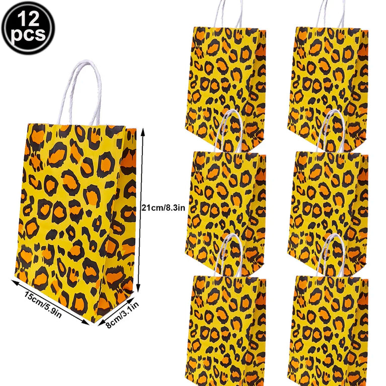 Leopard Print Birthday Party Disposable Tableware Set-Animal Theme Decor