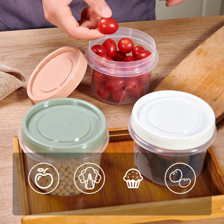 8 Pcs 500ml Food Storage Containers for Refrigerator Organization