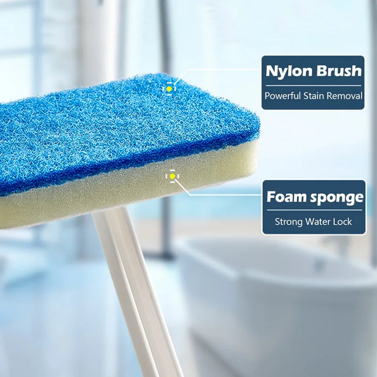 Multi-Functional Bathroom Wall & Floor Brush | Long-Handle Ergonomic Scrubber