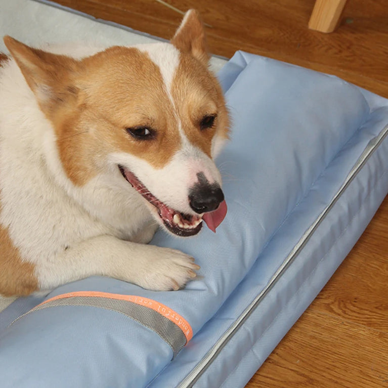Summer Cooling Orthopedic Memory Foam Dog Bed Waterproof Washable Pillow Bed