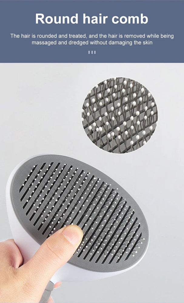 Stainless Steel Pet Grooming Brush | Pro Hair Remover & Comb
