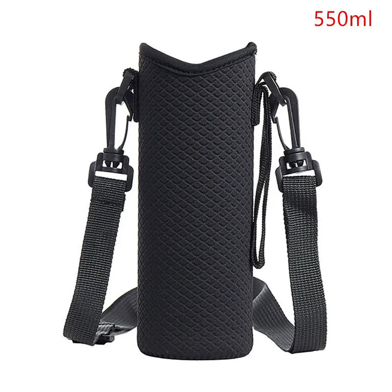 1000ML Neoprene Water Bottle Carrier Bag With Shoulder Strap Insulated Bottle Cover Pouch Holder Travel Outdoor Sport Sleeve