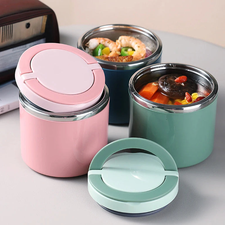 Soup Thermos Bento Container Stainless Steel Insulated Lunch Box with Handle