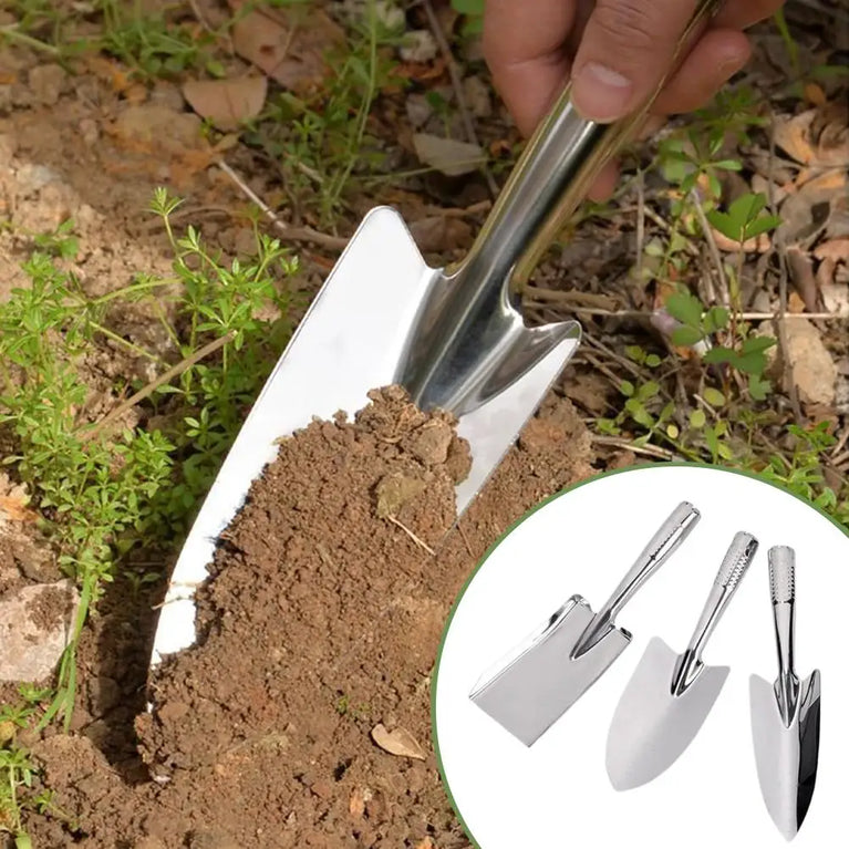 Full Stainless Steel Gardening Tool Set for Digging Planting and Soil Work
